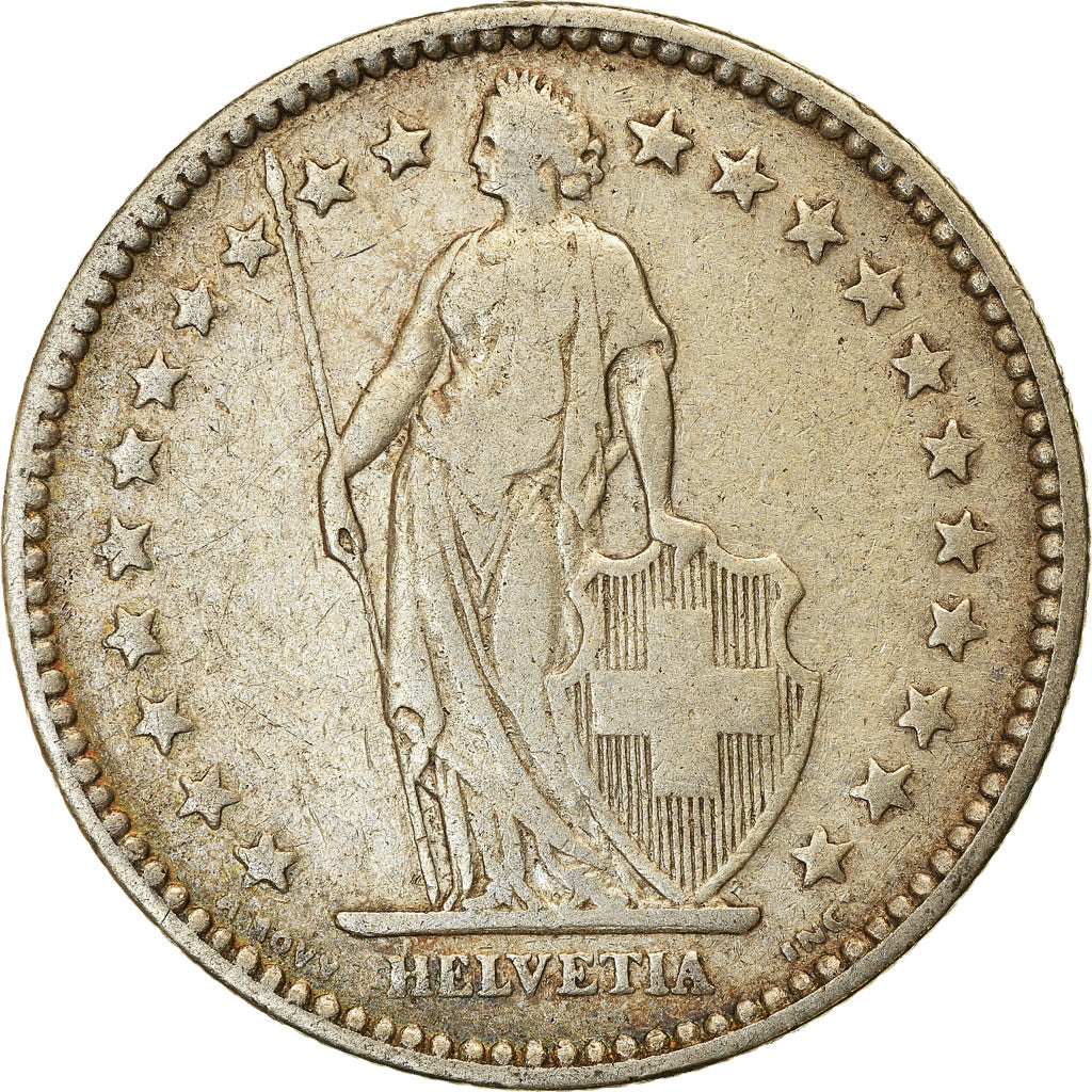 Münze, Schweiz, 2 Francs, 1894, Paris, S, Silber, KM:21