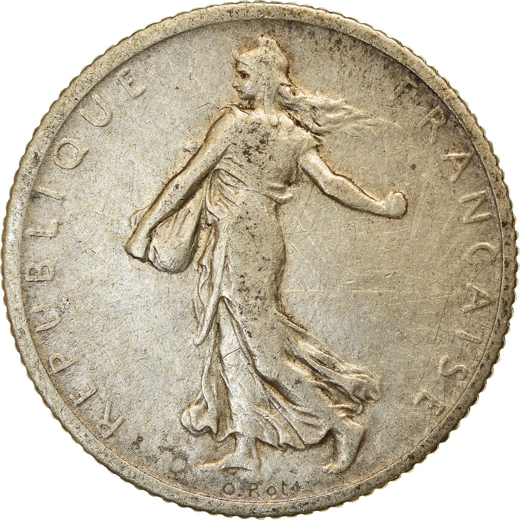 Monnaie, France, Semeuse, Franc, 1909, Paris, TB+, Argent, KM:844.1, Gadoury:467
