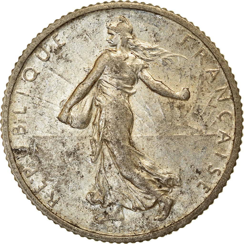 Coin, France, Semeuse, Franc, 1910, Paris, EF(40-45), Silver, KM:844.1