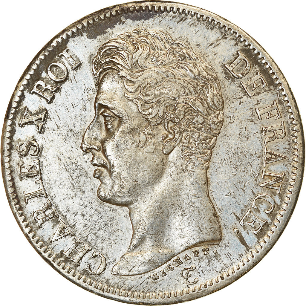 Moneta, Francia, Charles X, 5 Francs, 1826, Paris, BB+, Argento, KM:720.1