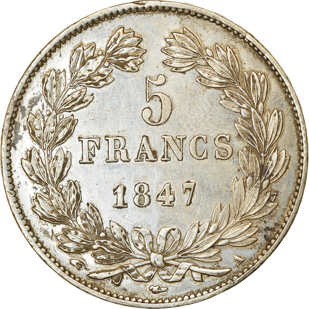 Monnaie, France, Louis-Philippe, 5 Francs, 1847, Paris, TTB+, Argent, KM:749.1