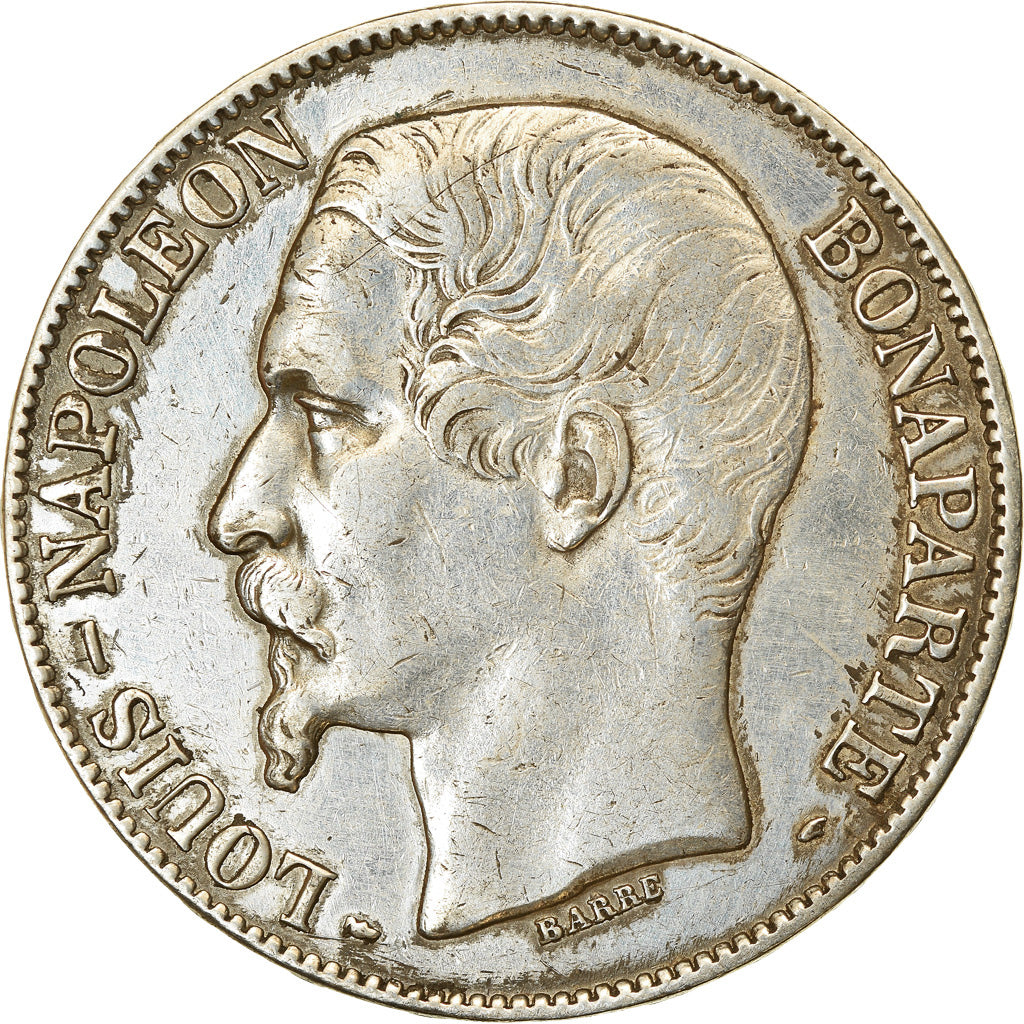 Coin, France, Napoléon III, 5 Francs, 1852, Paris, EF(40-45), Silver, KM:773.1