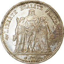 Moeda, França, Hercule, 5 Francs, 1848, Paris, MS(60-62), Prata, KM:756.1