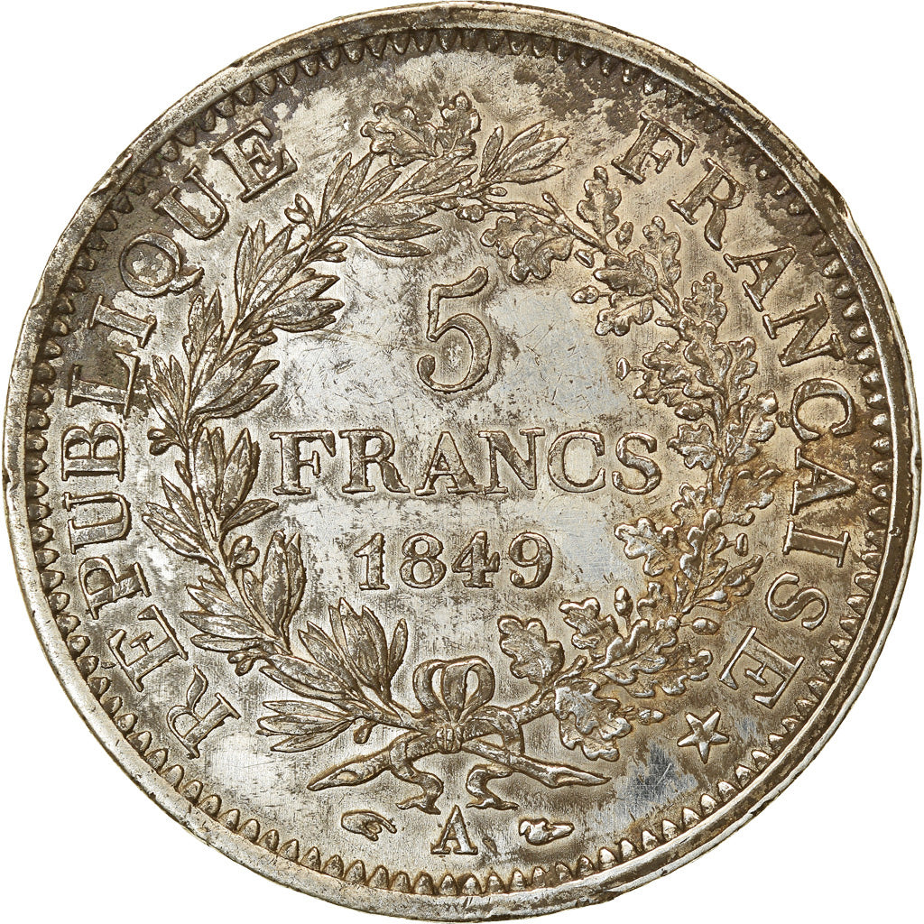 Monnaie, France, Hercule, 5 Francs, 1849, Paris, TTB+, Argent, Gadoury:683