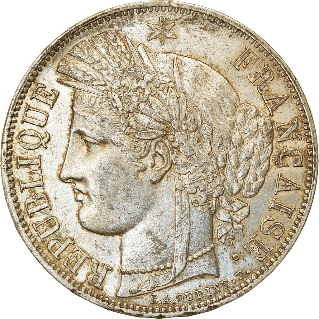 Moneta, Francja, Cérès, 5 Francs, 1849, Paris, EF(40-45), Srebro, KM:761.1