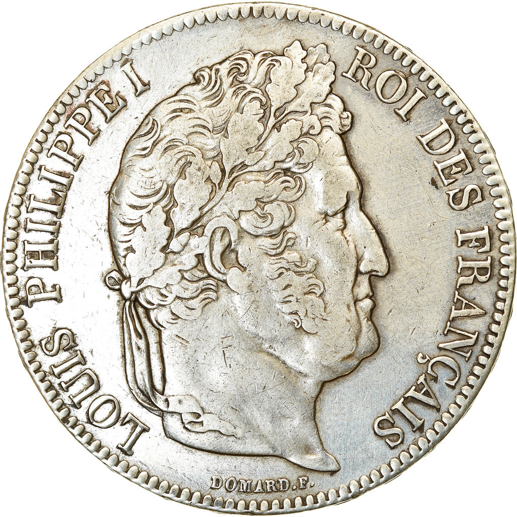 Coin, France, Louis-Philippe, 5 Francs, 1842, Rouen, VF(30-35), Silver