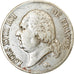 Moeda, França, Louis XVIII, 5 Francs, 1824, Lille, VF(30-35), Prata, KM:711.13