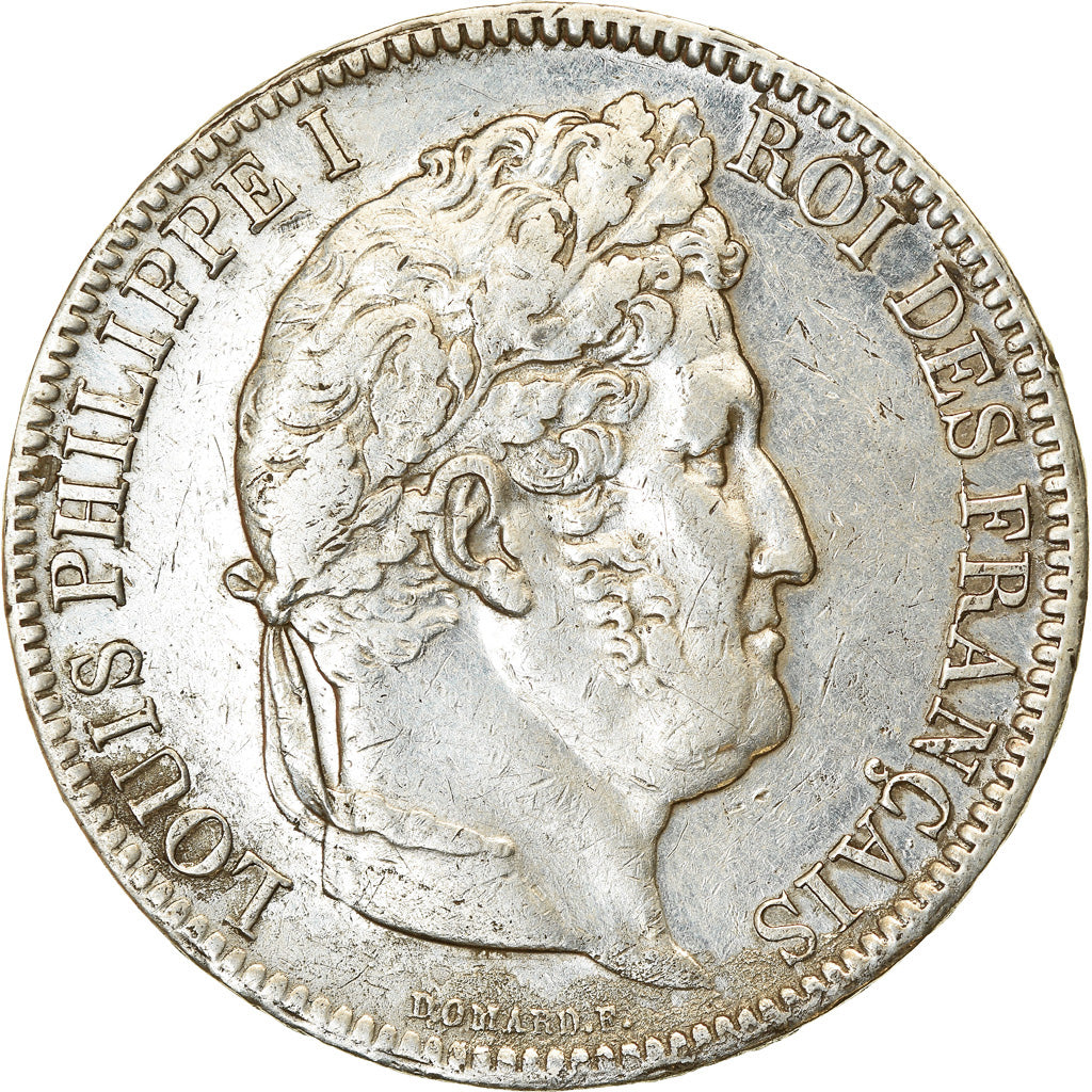 Coin, France, Louis-Philippe, 5 Francs, 1831, Lille, VF(30-35), Silver