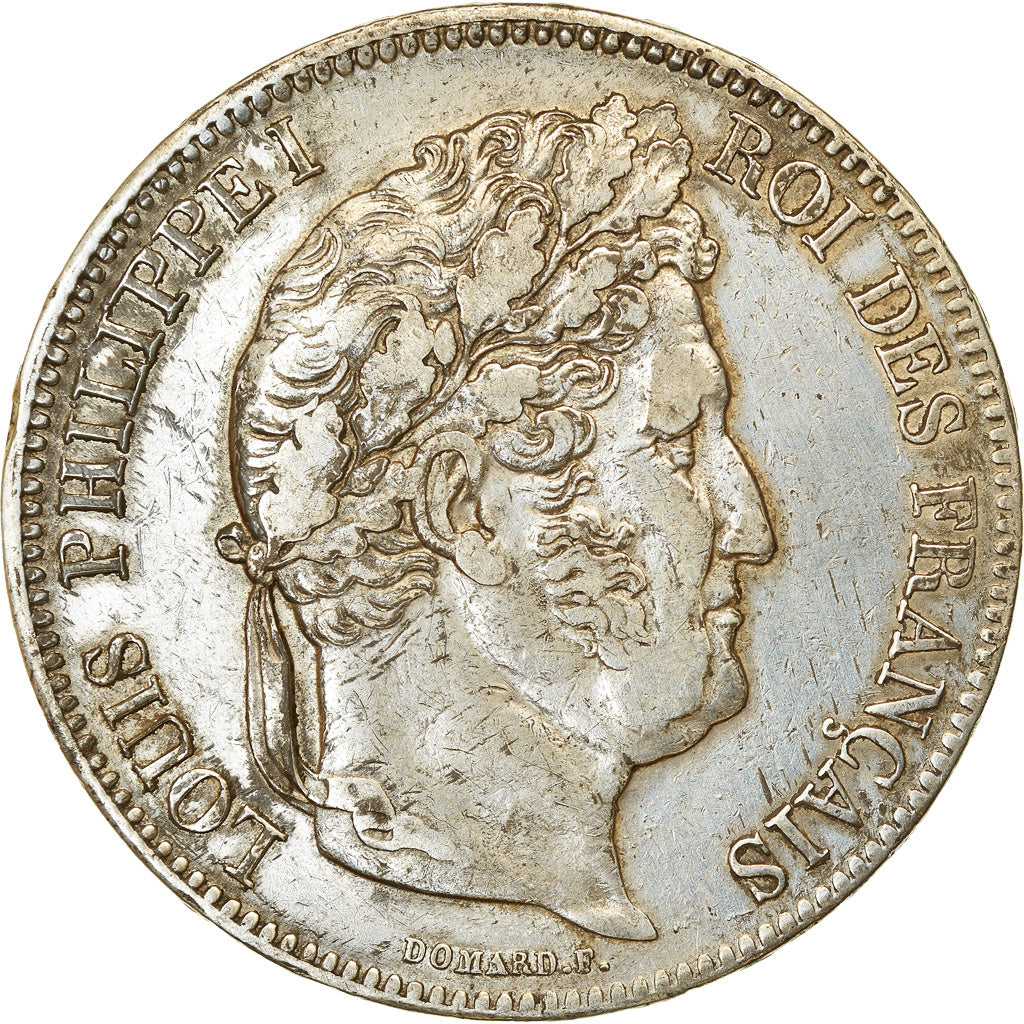 Moneta, Francia, Louis-Philippe, 5 Francs, 1833, Lille, BB, Argento, KM:749.13