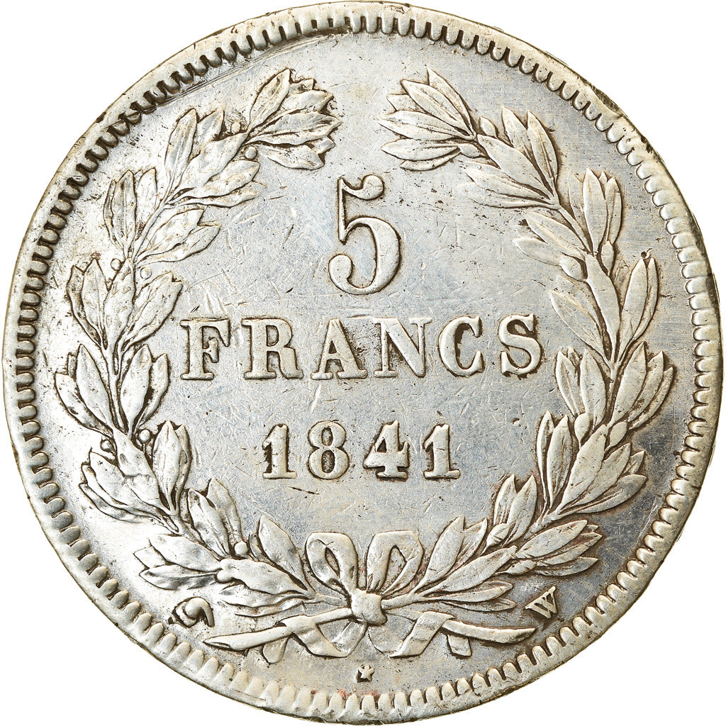 Coin, France, Louis-Philippe, 5 Francs, 1841, Lille, EF(40-45), Silver