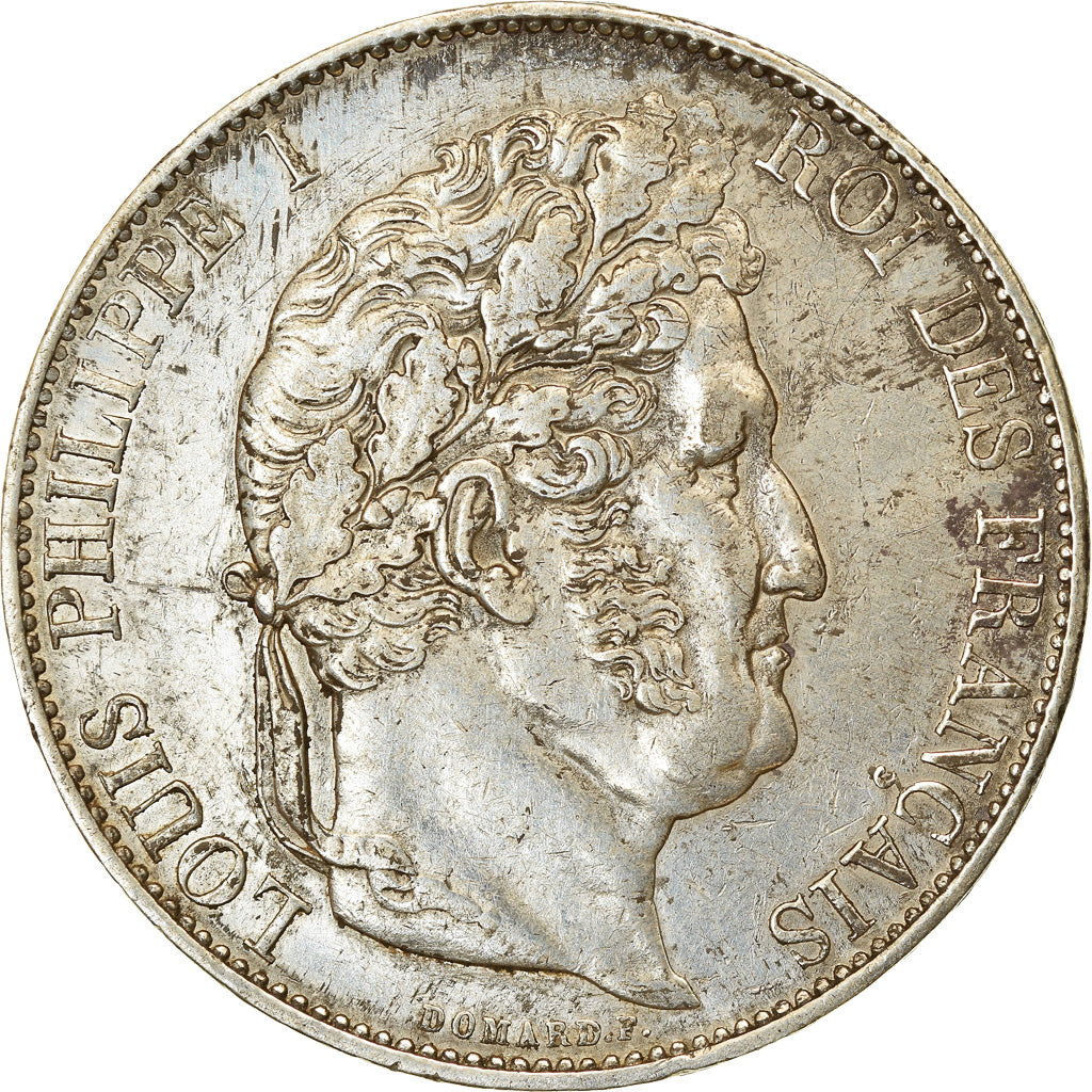 Coin, France, Louis-Philippe, 5 Francs, 1845, Lille, EF(40-45), Silver
