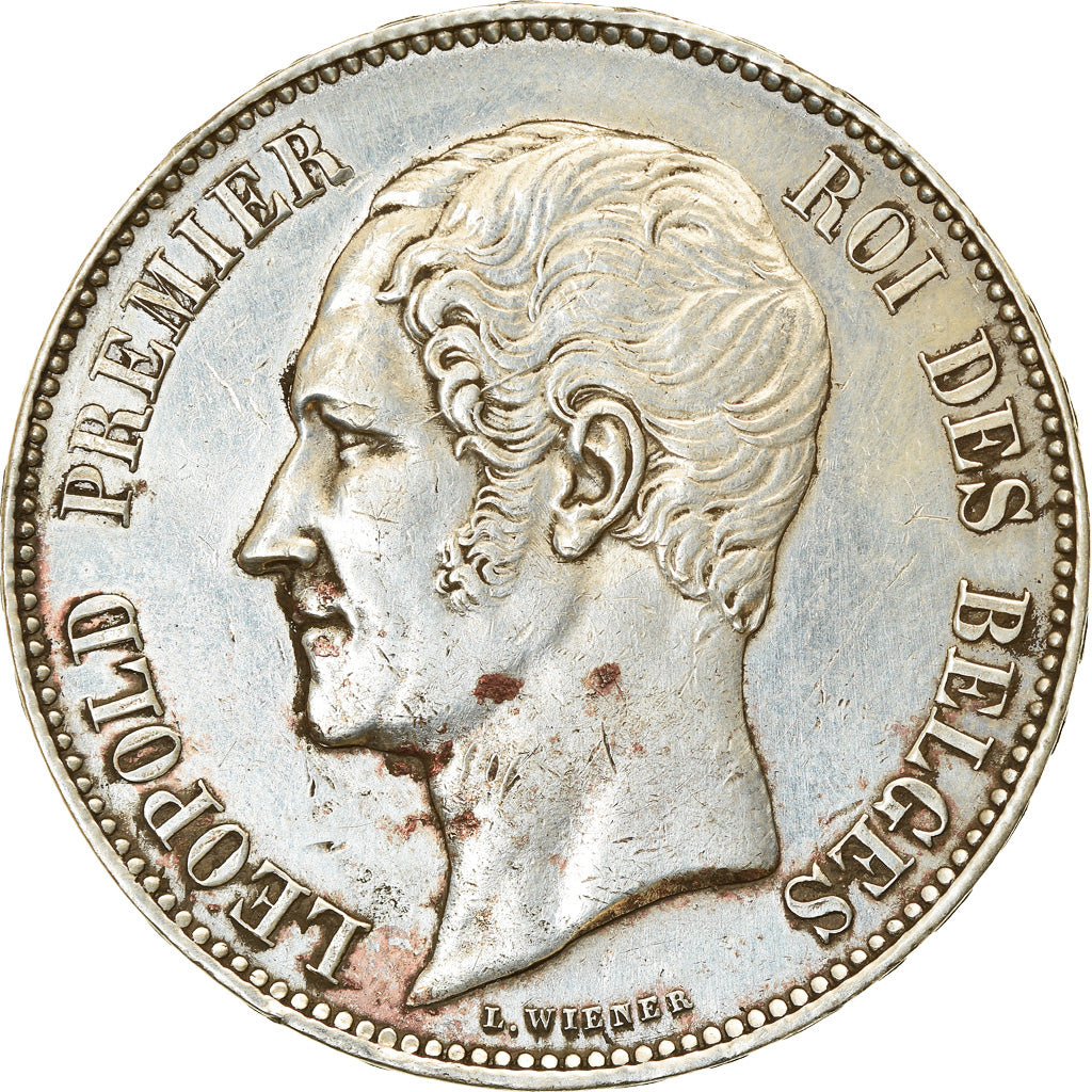 Coin, Belgium, Leopold I, 5 Francs, 5 Frank, 1850, AU(50-53), Silver, KM:17