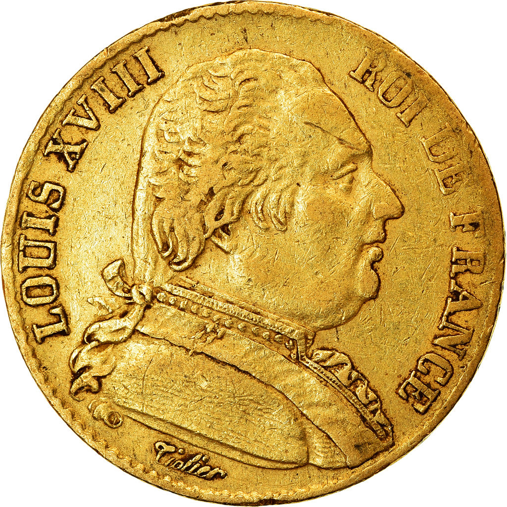 Münze, Frankreich, Louis XVIII, Louis XVIII, 20 Francs, 1814, Paris, SS, Gold