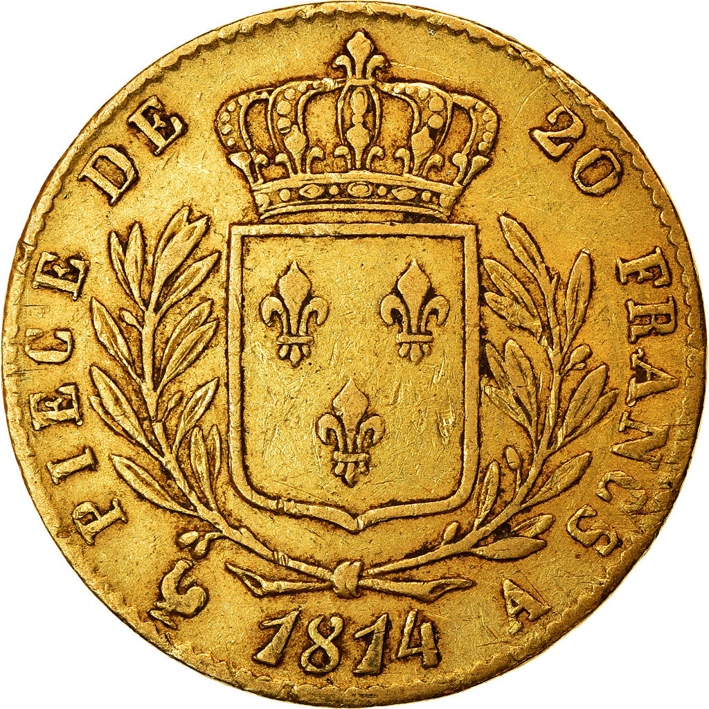 Münze, Frankreich, Louis XVIII, Louis XVIII, 20 Francs, 1814, Paris, SS, Gold