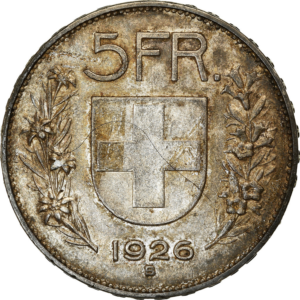 Moneta, Svizzera, 5 Francs, 1926, Bern, BB, Argento, KM:38