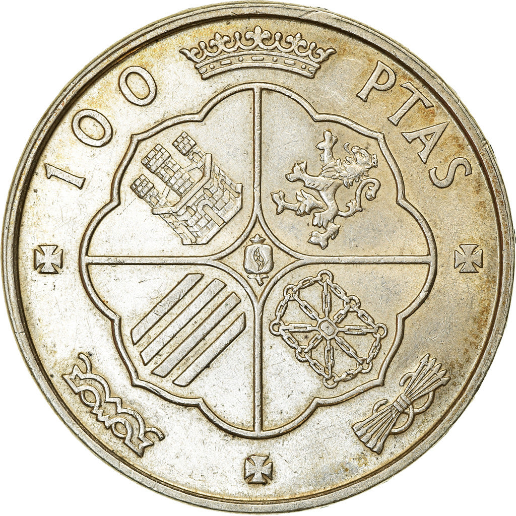 Monnaie, Espagne, Caudillo and regent, 100 Pesetas, 1966, TTB+, Argent, KM:797