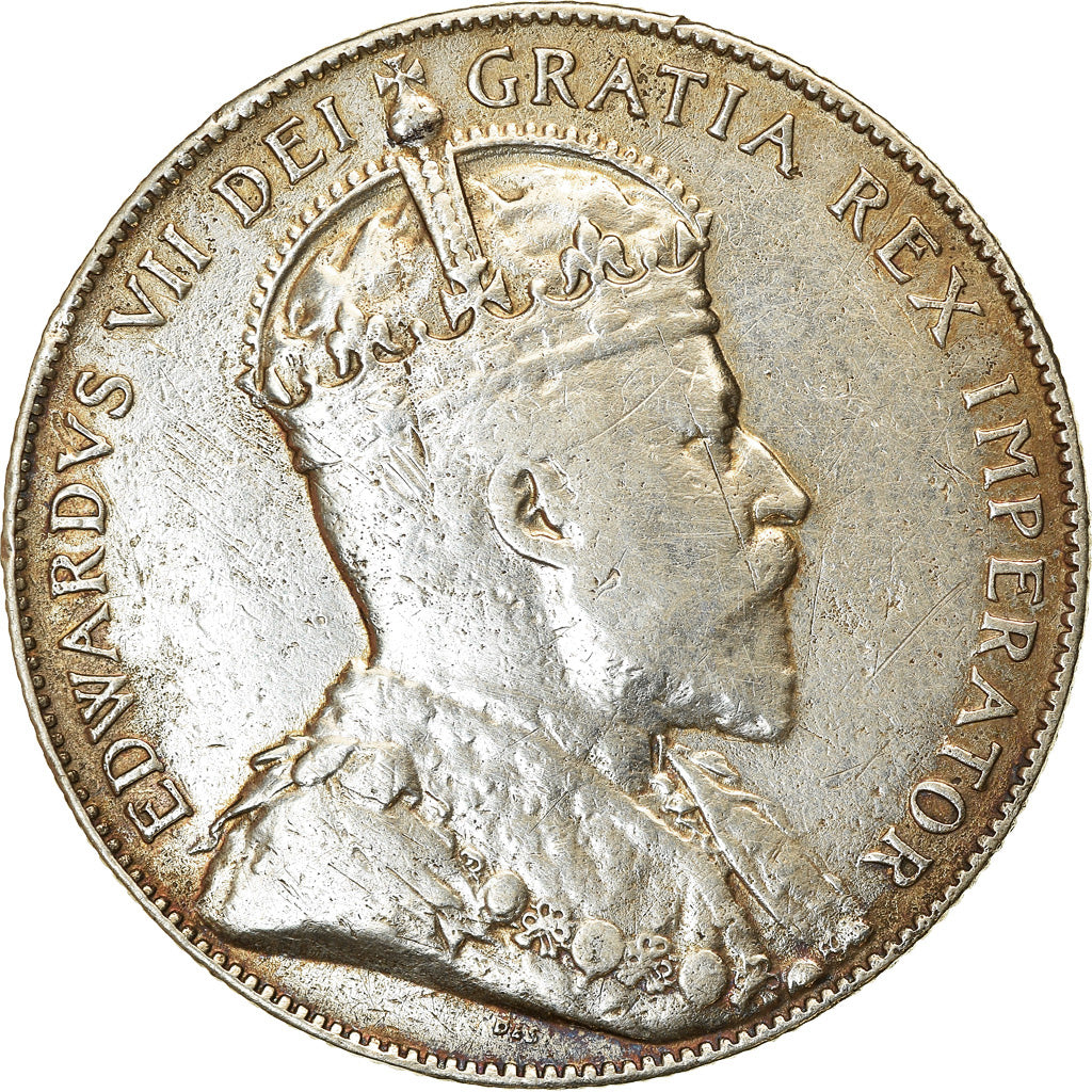 Münze, NEWFOUNDLAND, 50 Cents, 1908, S+, Silber, KM:11