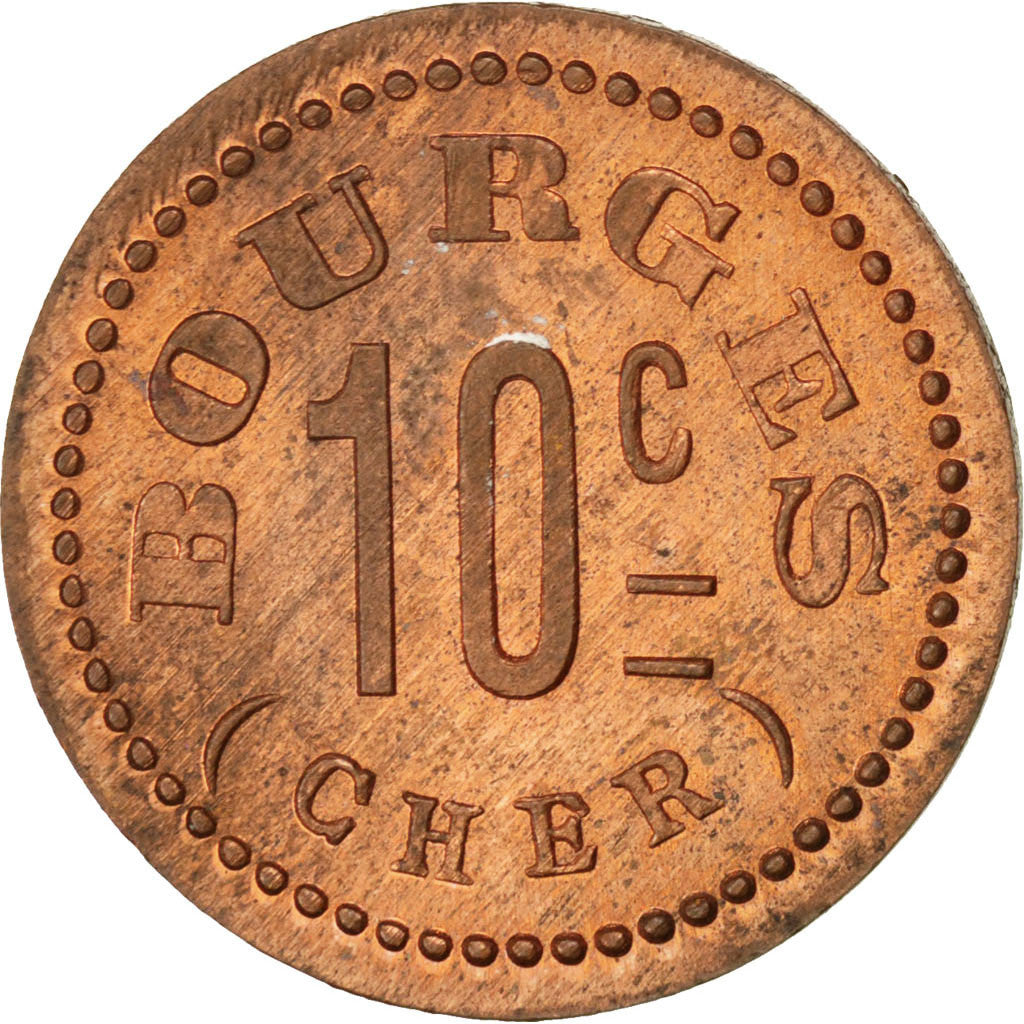 Bourges, Coopérative Militaire de Tivoli, 10 Centimes 1916, Elie 30.1