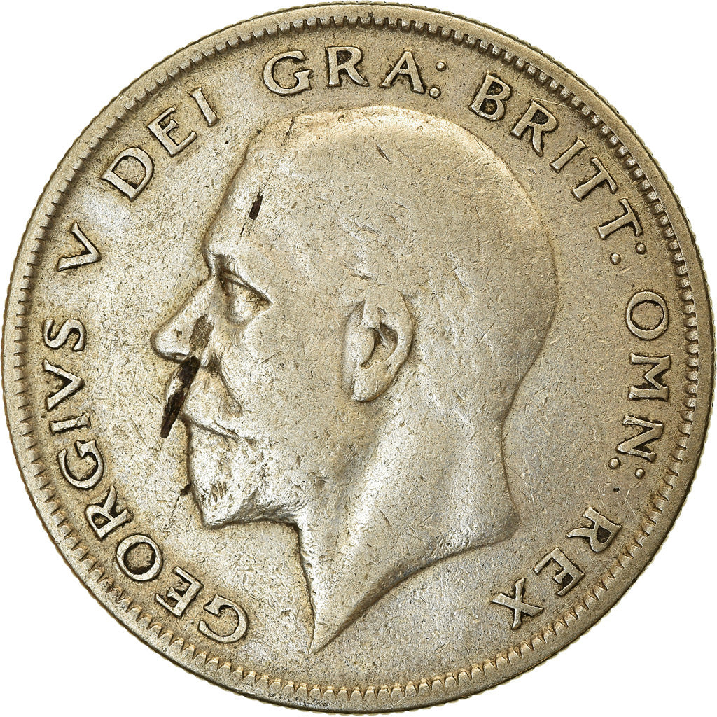 Moneta, Gran Bretagna, George V, 1/2 Crown, 1929, MB+, Argento, KM:835