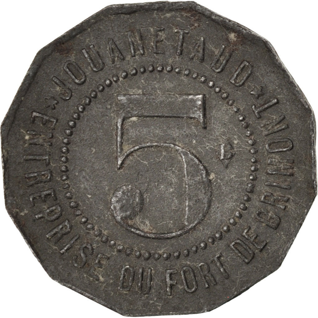France, 5 Centimes, VF(30-35), Iron, Elie #10.1, 2.26