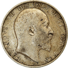 Coin, Great Britain, Edward VII, Shilling, 1910, EF(40-45), Silver, KM:800