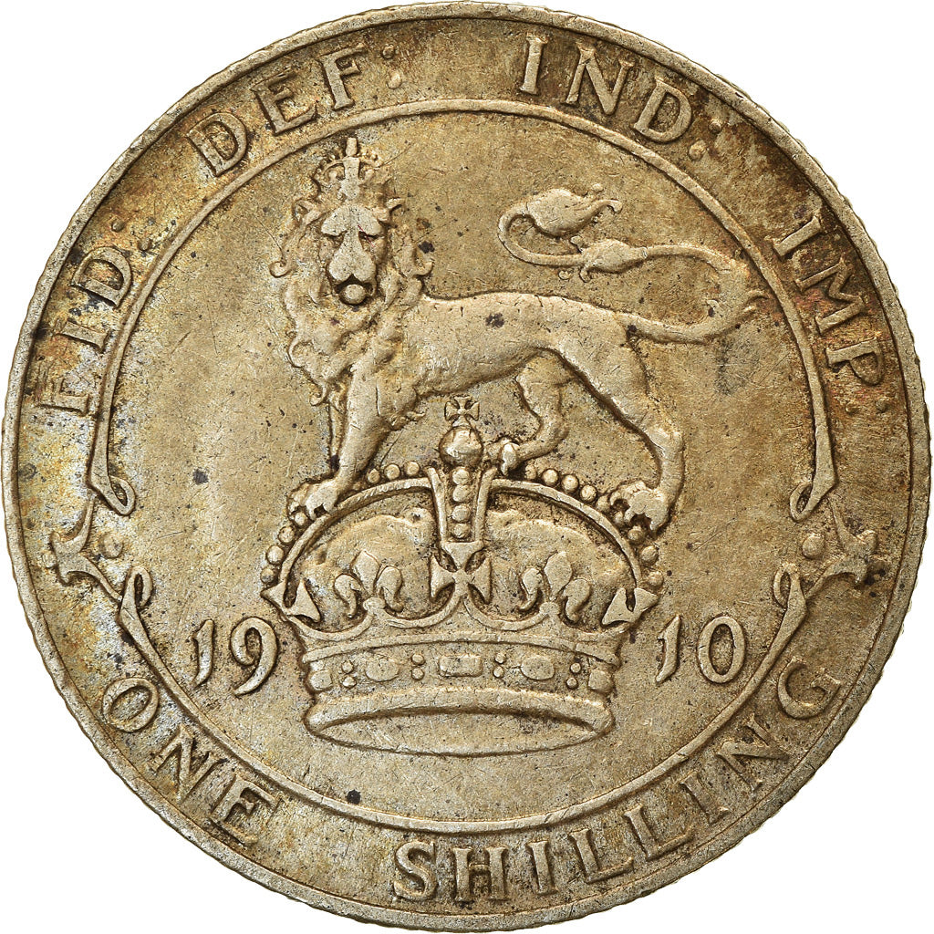Coin, Great Britain, Edward VII, Shilling, 1910, EF(40-45), Silver, KM:800