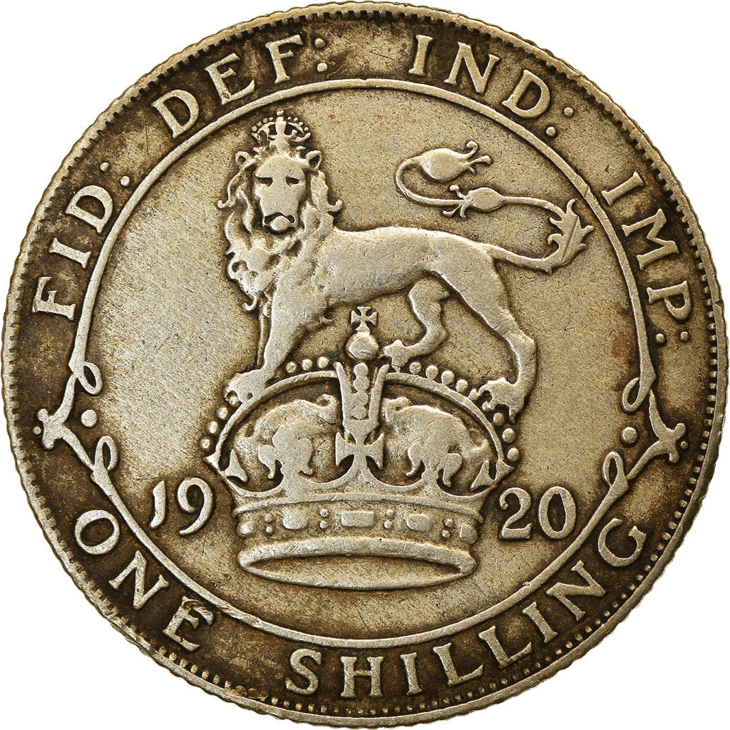 Coin, Great Britain, George V, Shilling, 1920, VF(30-35), Silver, KM:816a