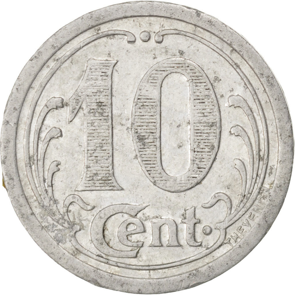 France, 10 Centimes, 1922, EF(40-45), Aluminium, Elie #10.2, 1.35