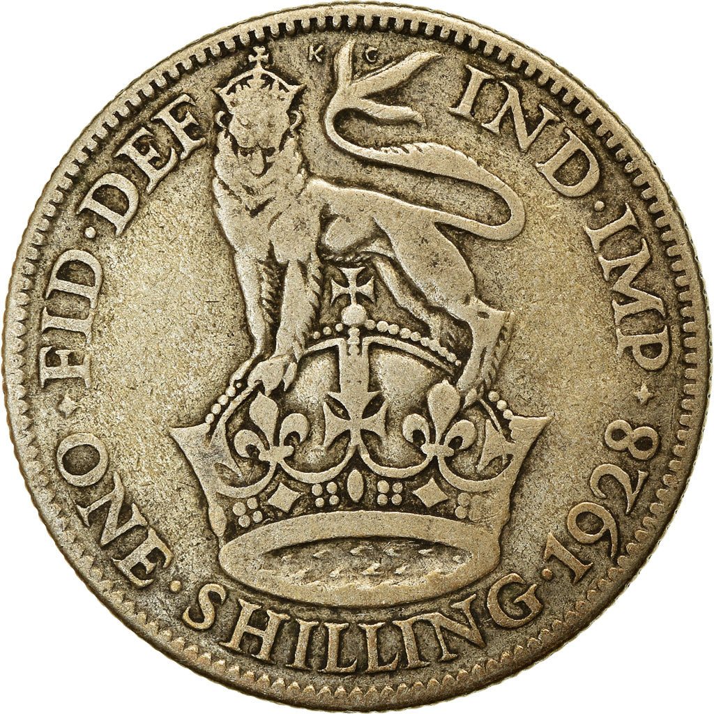 Coin, Great Britain, George V, Shilling, 1928, VF(30-35), Silver, KM:833