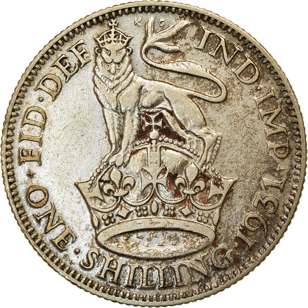 Coin, Great Britain, George V, Shilling, 1931, EF(40-45), Silver, KM:833