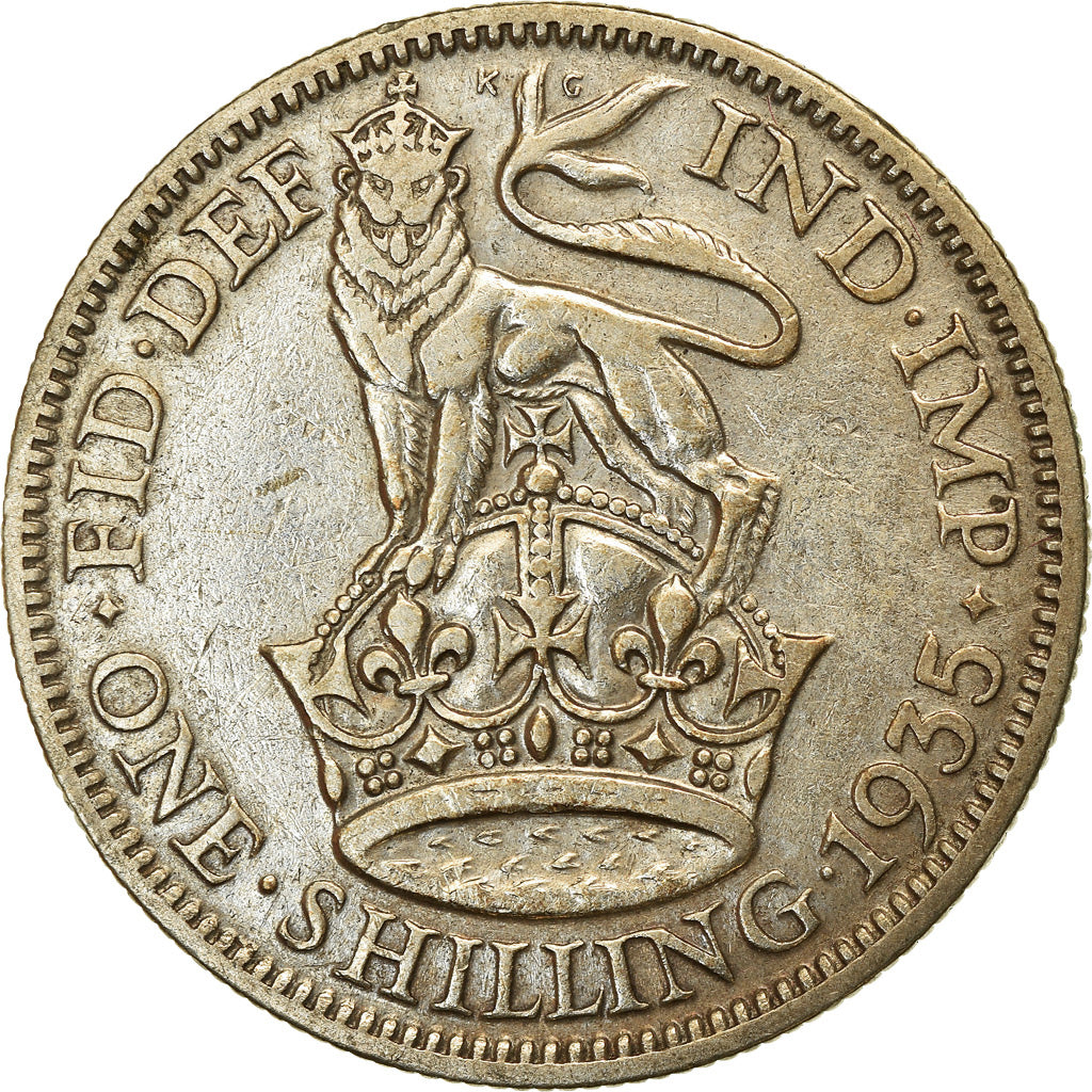 Coin, Great Britain, George V, Shilling, 1935, EF(40-45), Silver, KM:833