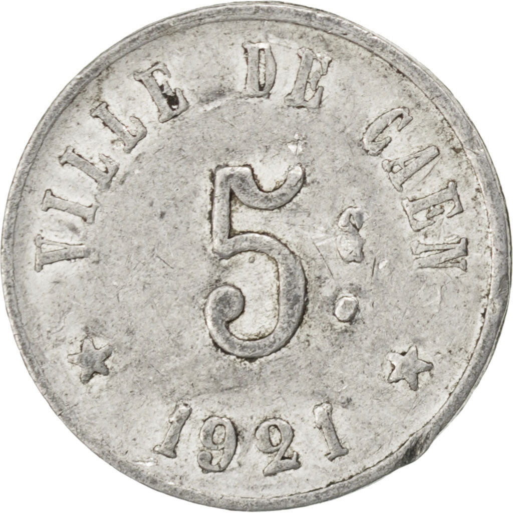 Caen, Union Commerciale et Industrielle, 5 Centimes 1921, Elie 10.1