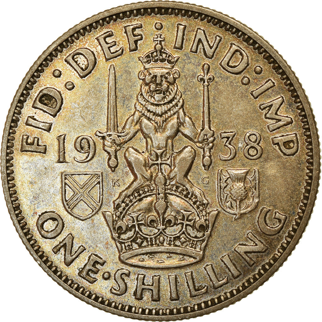 Coin, Great Britain, George VI, Shilling, 1938, AU(55-58), Silver, KM:853