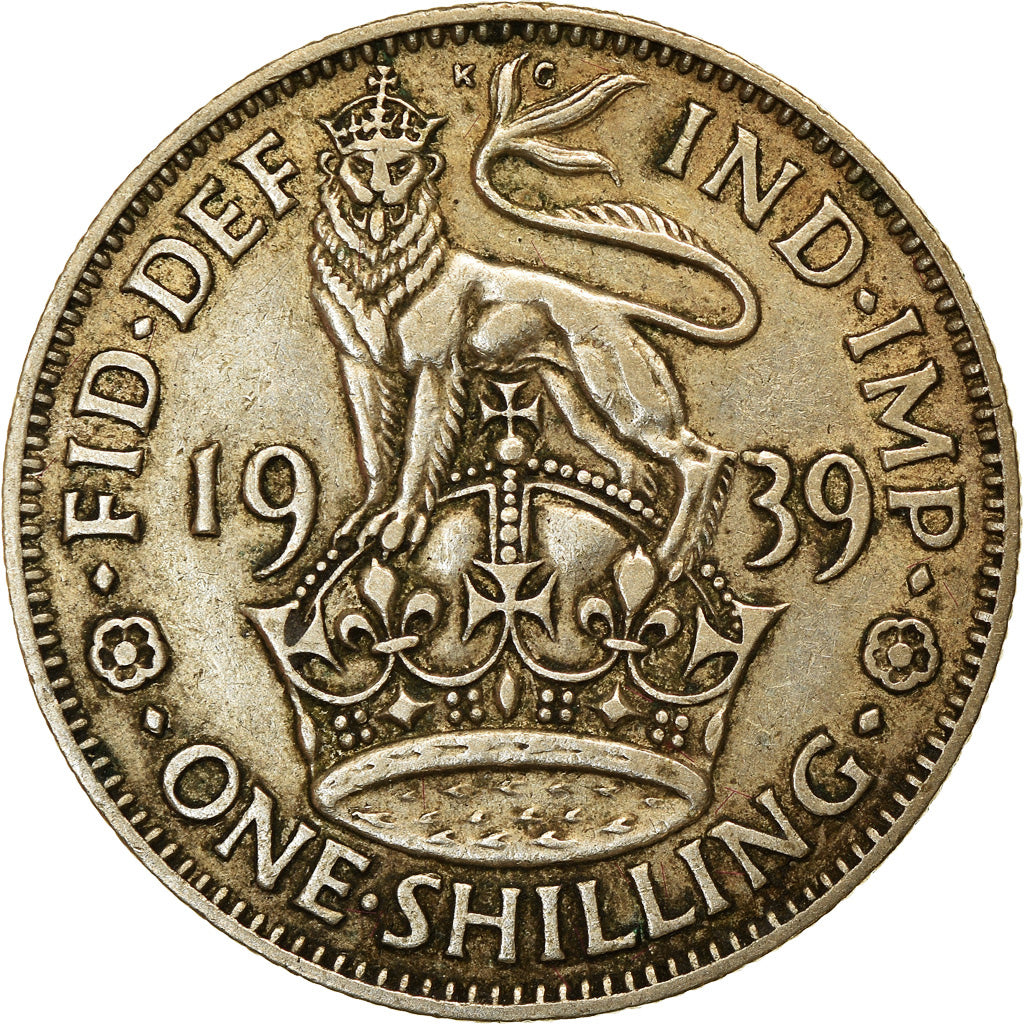 Coin, Great Britain, George VI, Shilling, 1939, EF(40-45), Silver, KM:853