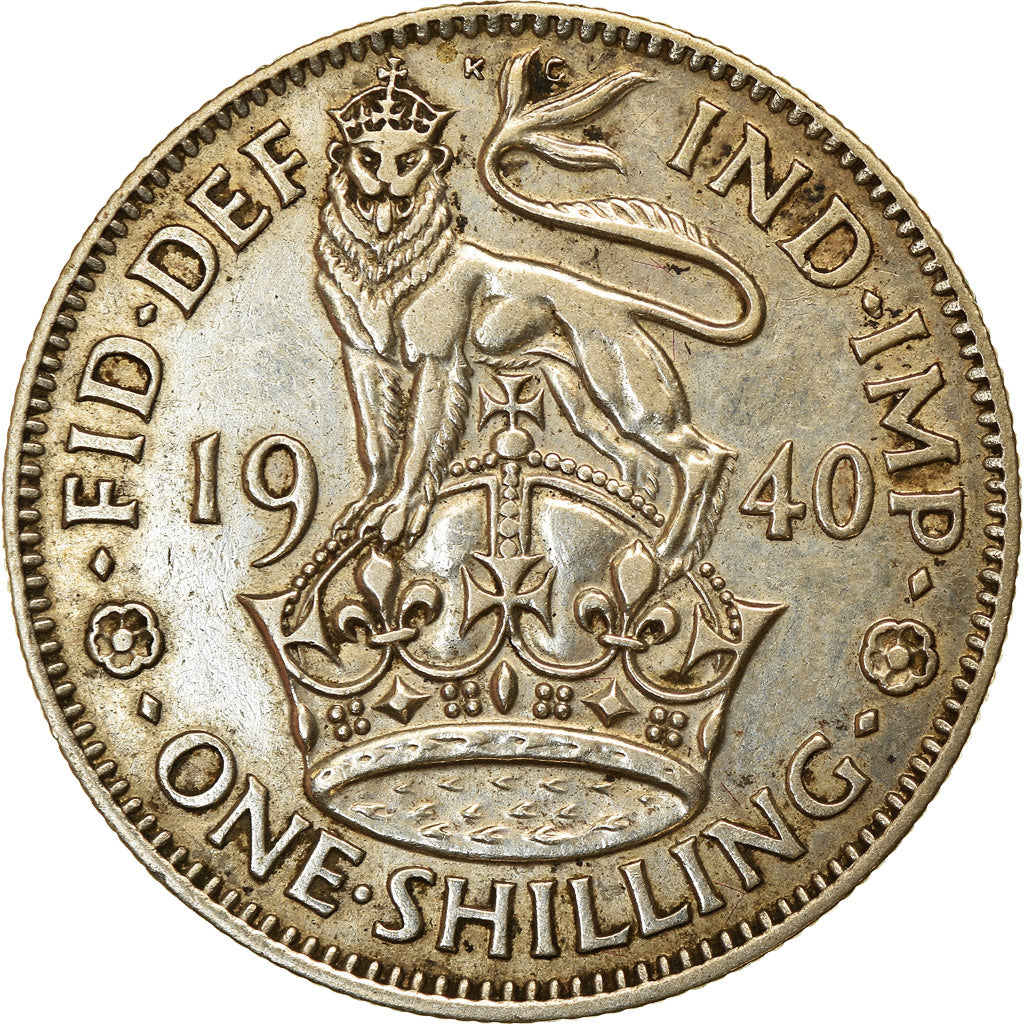 Coin, Great Britain, George VI, Shilling, 1940, AU(50-53), Silver, KM:853