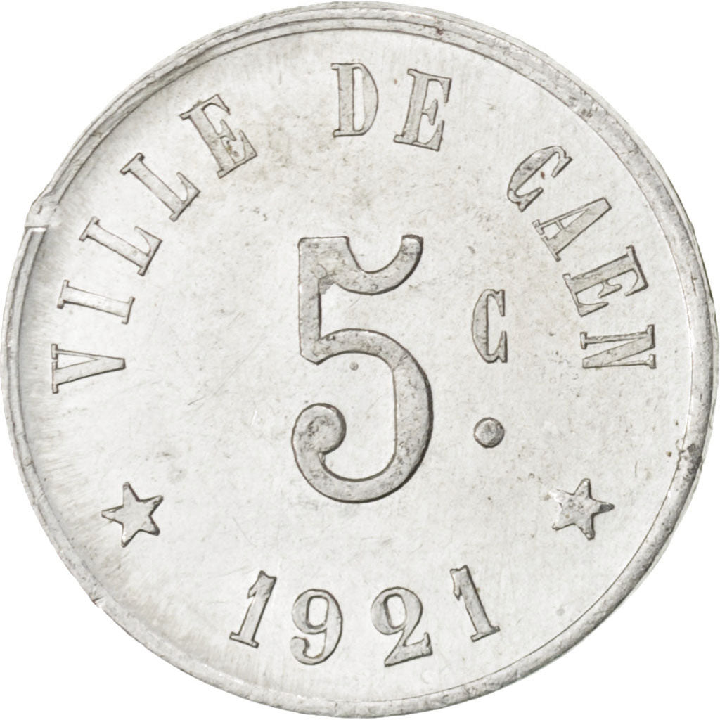 Caen, Union Commerciale et Industrielle, 5 Centimes 1921, Elie 10.1