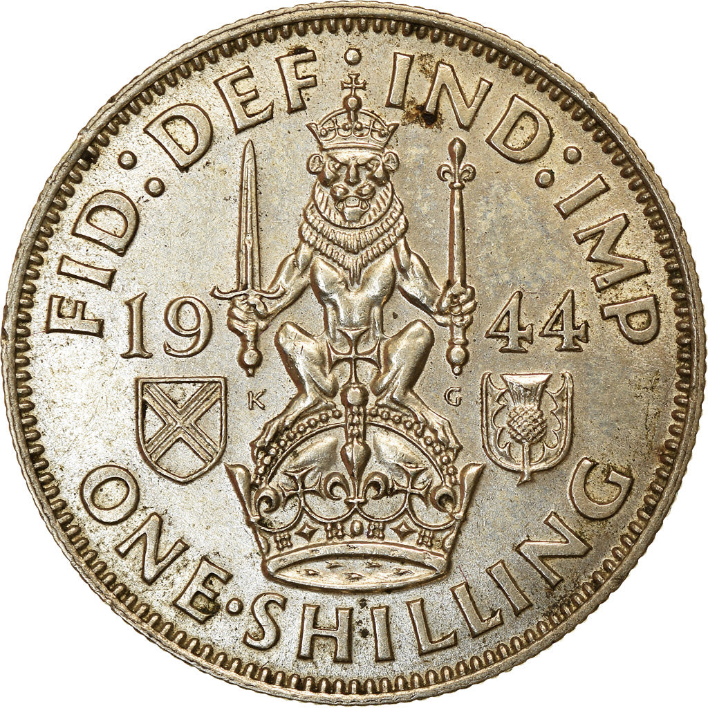 Coin, Great Britain, George VI, Shilling, 1944, AU(55-58), Silver, KM:854