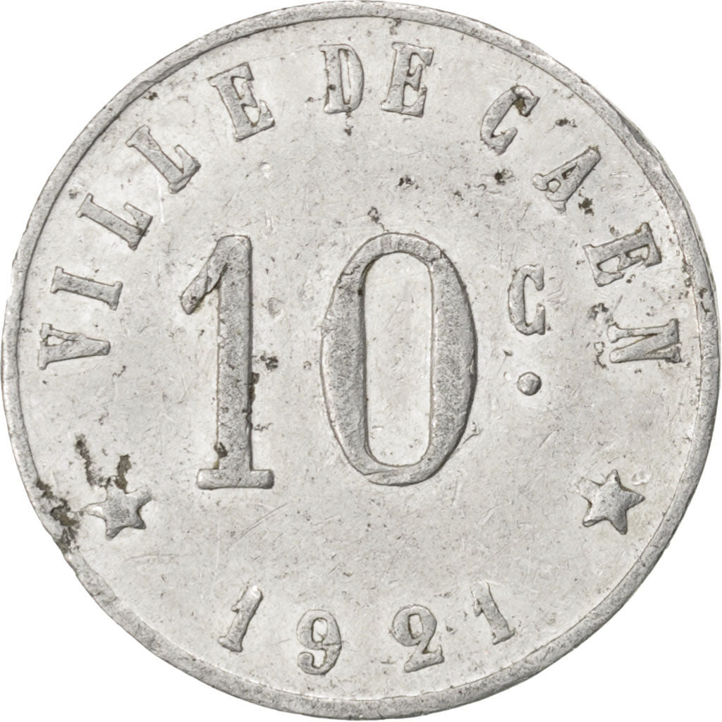 Caen, Union Commerciale et Industrielle, 10 Centimes 1921, Elie 10.2