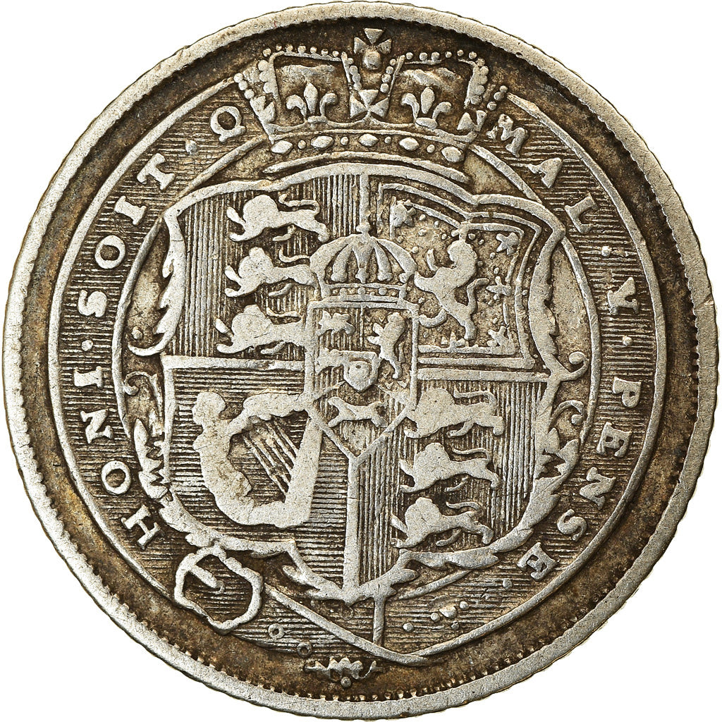 Coin, Great Britain, George III, 6 Pence, 1817, VF(30-35), Silver, KM:665