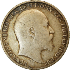 Coin, Great Britain, Edward VII, 6 Pence, 1909, VF(20-25), Silver, KM:799