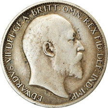 Coin, Great Britain, Edward VII, 6 Pence, 1910, EF(40-45), Silver, KM:799