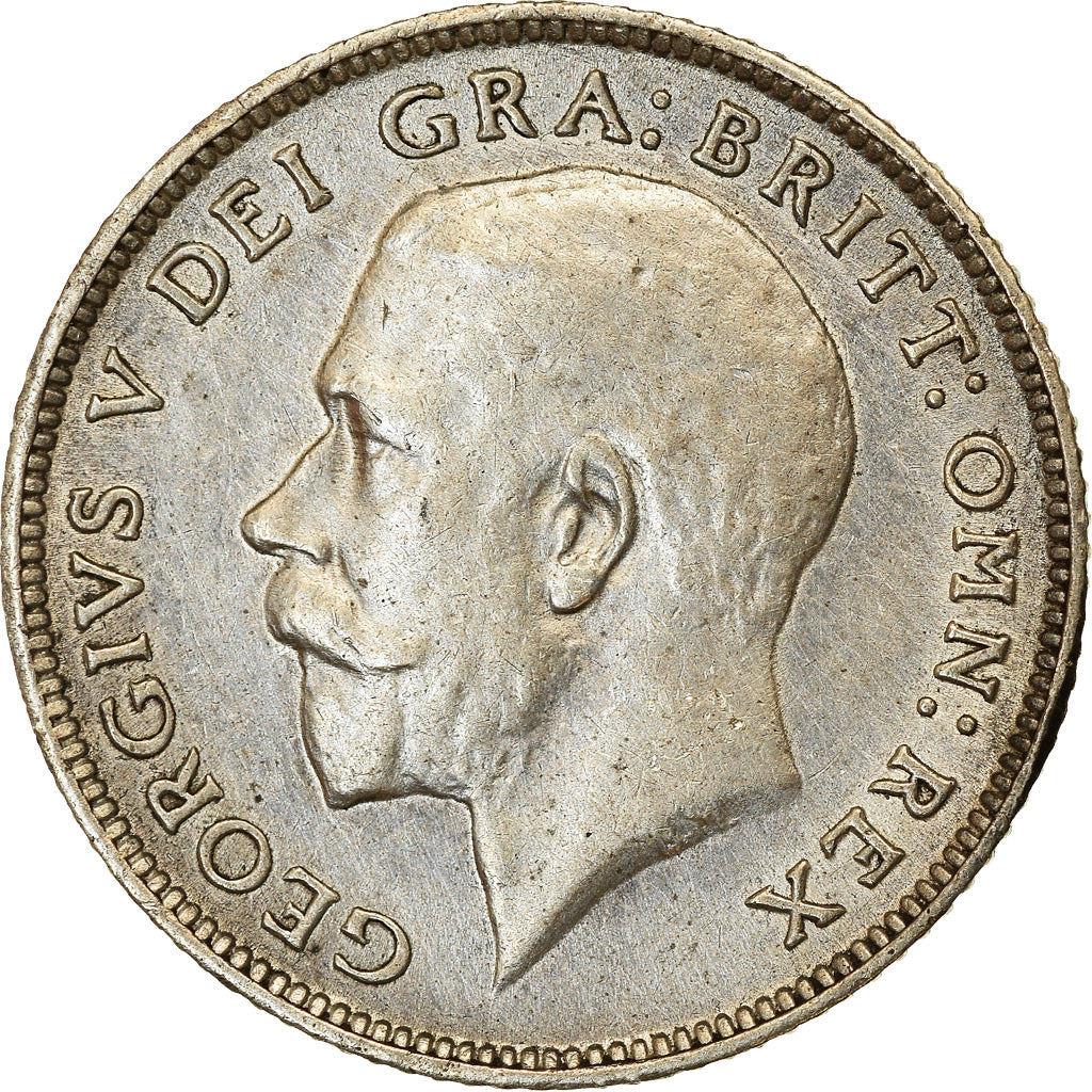 Coin, Great Britain, George V, 6 Pence, 1917, AU(50-53), Silver, KM:815