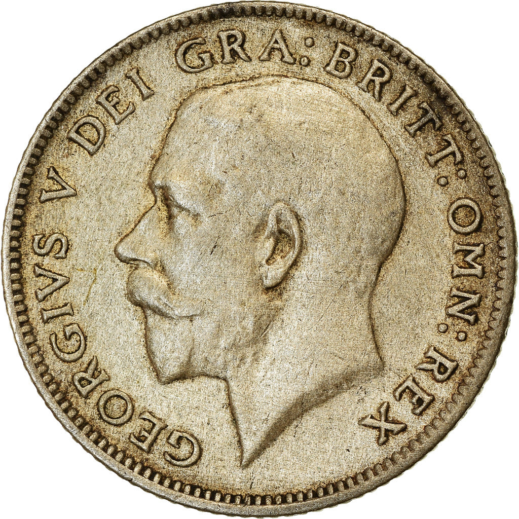 Coin, Great Britain, George V, 6 Pence, 1921, EF(40-45), Silver, KM:815a.1