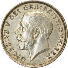 Coin, Great Britain, George V, 6 Pence, 1924, AU(55-58), Silver, KM:815a.1