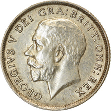 Münze, Großbritannien, George V, 6 Pence, 1924, VZ, Silber, KM:815a.1