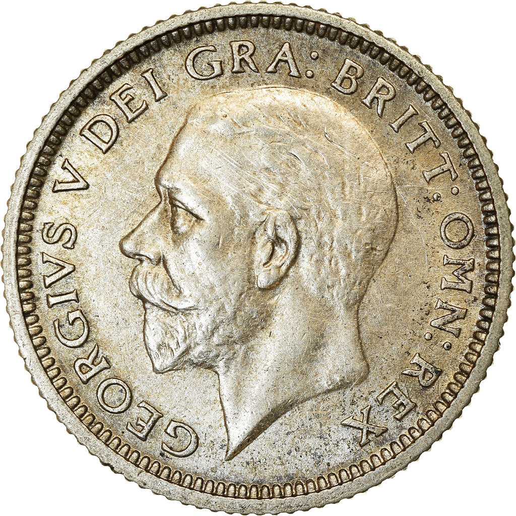 Coin, Great Britain, George V, 6 Pence, 1926, AU(55-58), Silver, KM:815a.2