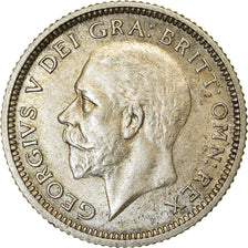 Coin, Great Britain, George V, 6 Pence, 1926, AU(55-58), Silver, KM:815a.2