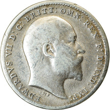 Coin, Great Britain, Edward VII, 3 Pence, 1902, VF(30-35), Silver, KM:797.1