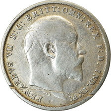 Coin, Great Britain, Edward VII, 3 Pence, 1904, VF(20-25), Silver, KM:797.1