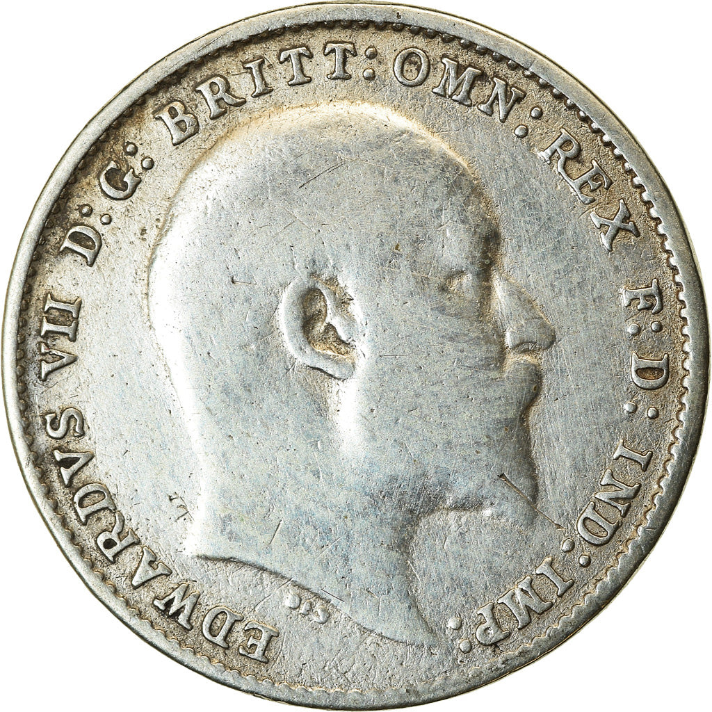 Coin, Great Britain, Edward VII, 3 Pence, 1905, VF(20-25), Silver, KM:797.2